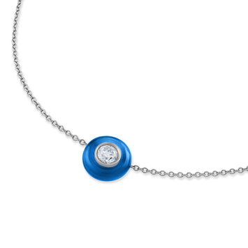 Belle Ciambelle Pendant in 14K Gold and Cobalt Blue Onyx