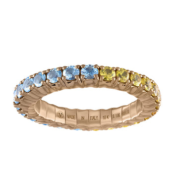 Light-Blue & Yellow Sapphires · Duet Rings