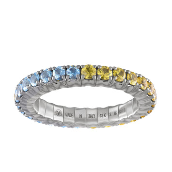 Light-Blue & Yellow Sapphires · Duet Rings