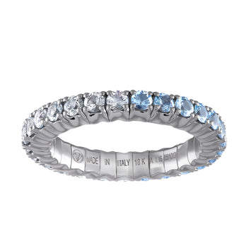 Diamonds & Light-Blue · Duet Rings