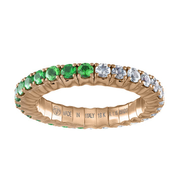 Tsavorites & Diamond · Duet Rings
