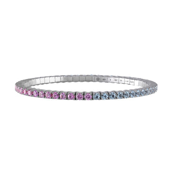 Pink & Light-Blue Sapphires · Duet Bracelets