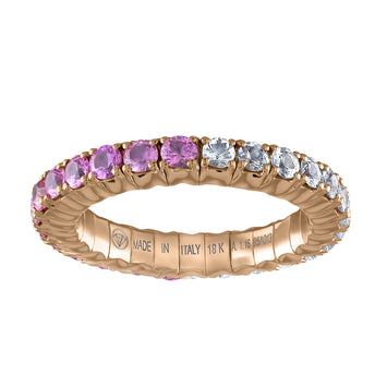 Pink Sapphires & Diamond · Duet Rings