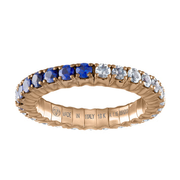 Blue Sapphires & Diamond · Duet Rings