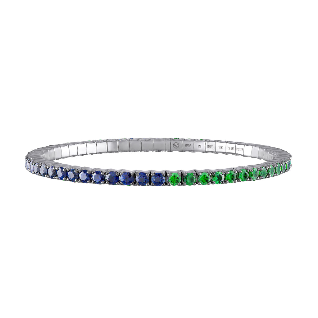 Blue Sapphires & Tsavorites · Duet Bracelets