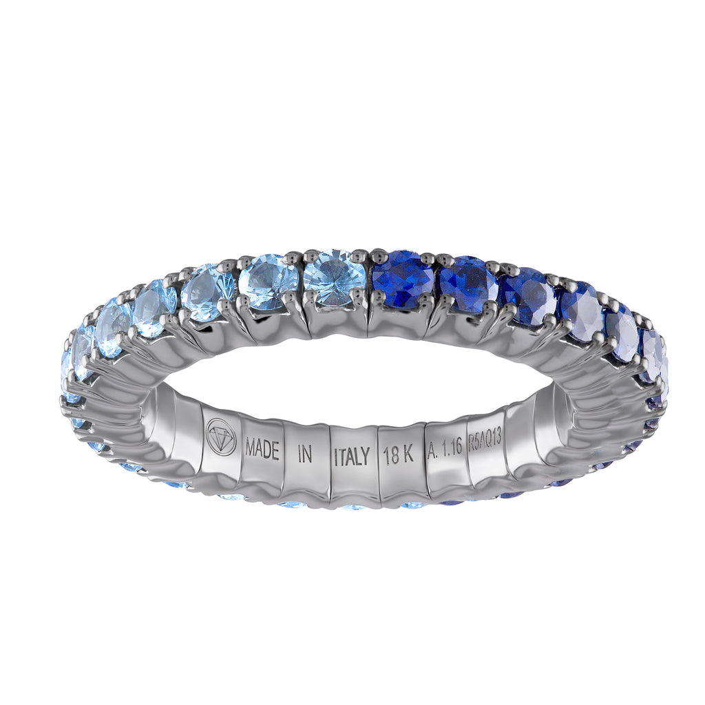 Light-Blue & Blue Sapphires · Duet Rings