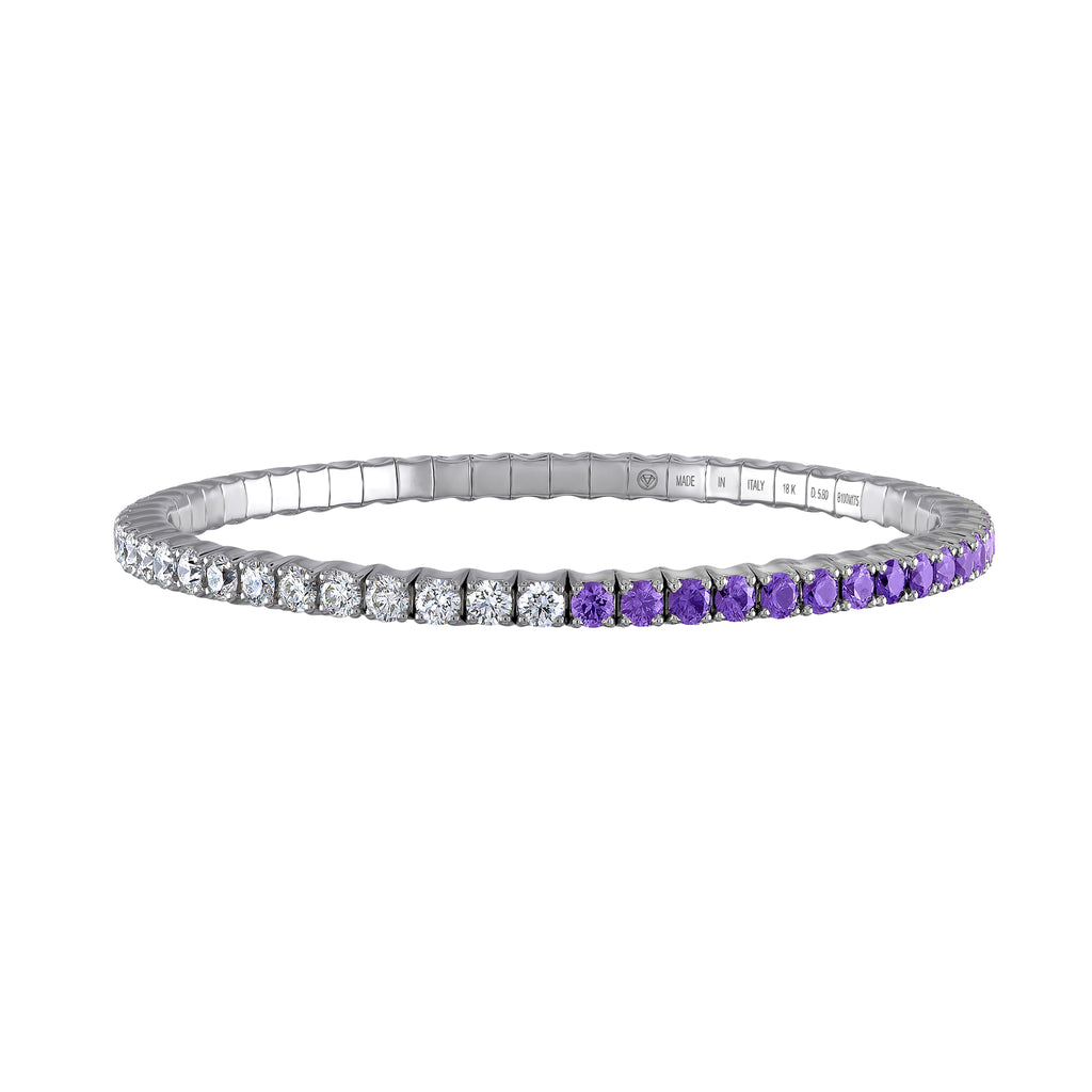 Diamond & Purple Sapphires · Duet Bracelets