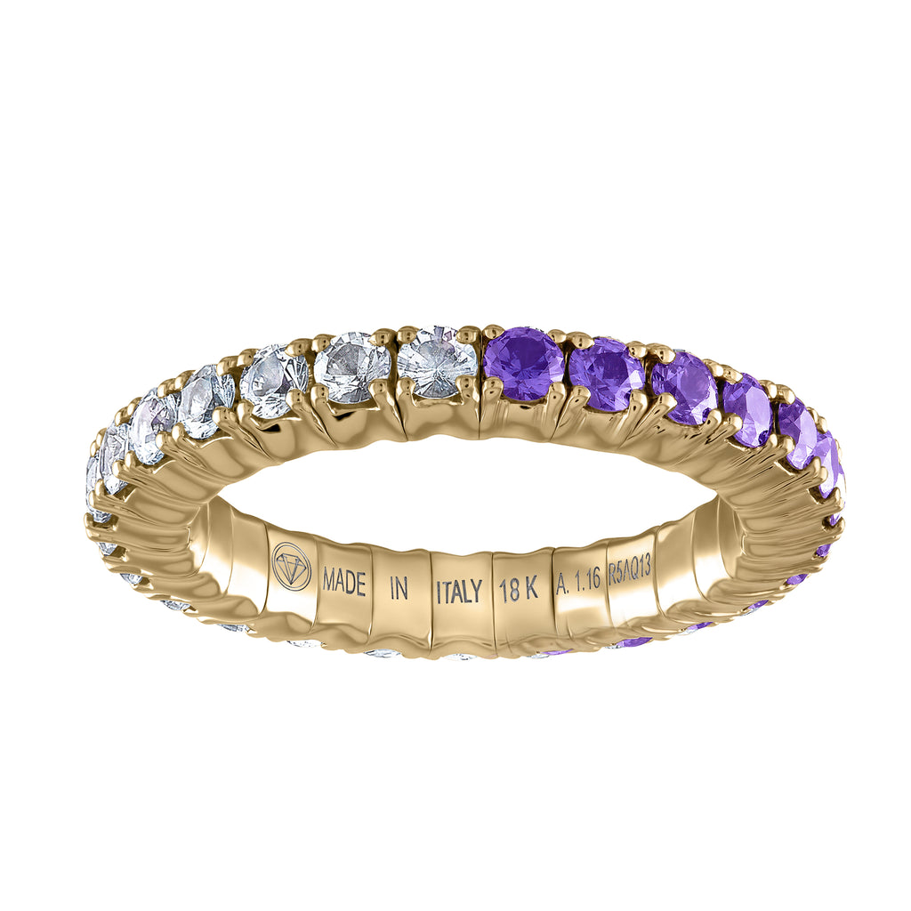 Diamond & Purple Sapphires · Duet Rings