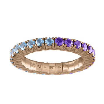 Light-Blue & Purple Sapphires · Duet Rings