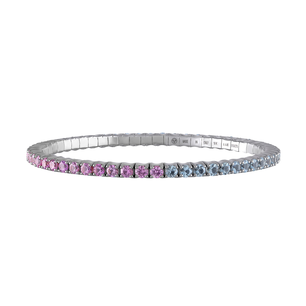 Pink & Light-Blue Sapphires · Duet Bracelets