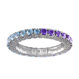 Light-Blue & Purple Sapphires · Duet Rings