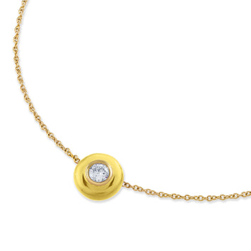 Belle Ciambelle Pendant in 14K Gold and Vivid Yellow Citrine